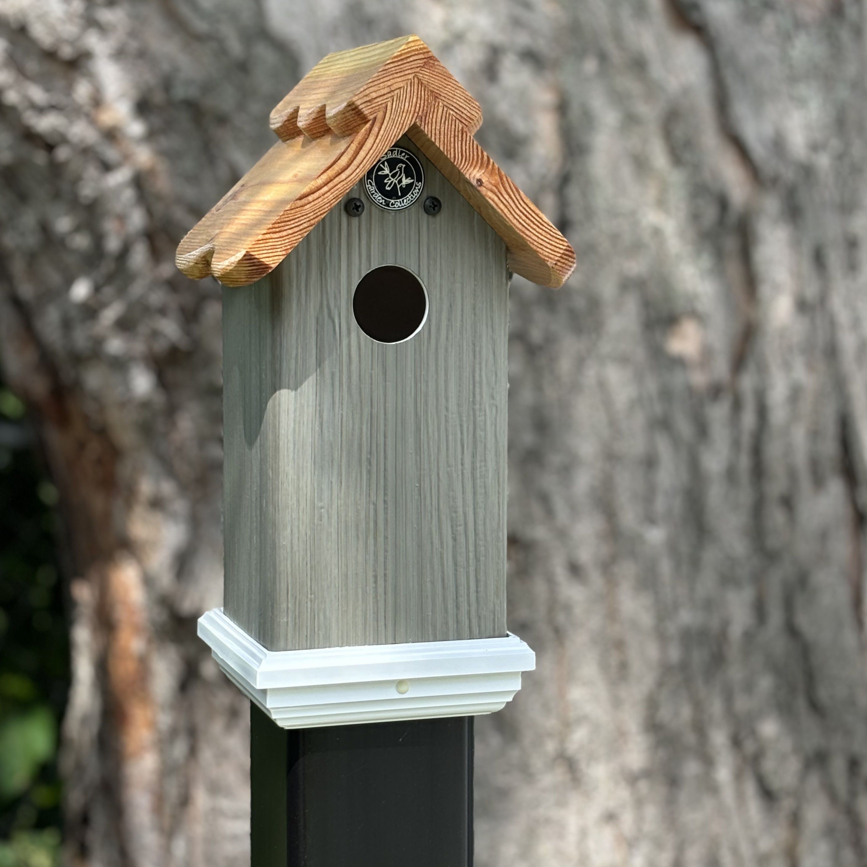 Weatherproof Wood & PVC Birdhouse, Arbor Blend, 4-inch PVC Fence Post ...