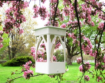 PVC bird feeder, candle holder, suet feeder, PVC low maintenance, durable feeders, hanging tray feeder, ideal small gift made in the USA