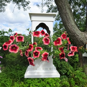 PVC planter for small plants, hanging white vinyl US made Planter , 4&quot; planter for gardeners outdoor use