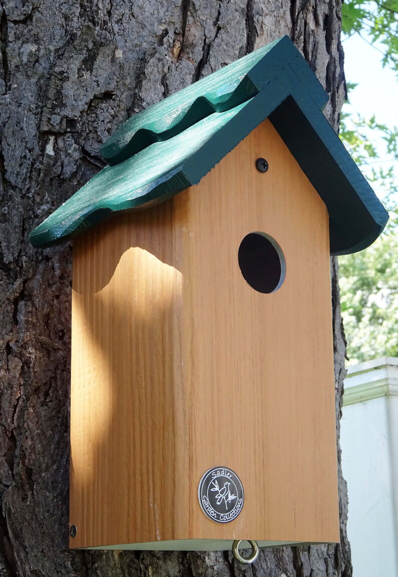 Modern Bluebird House PVC Cedar Bird House Fully Functional Etsy