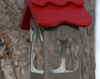 Birdfeeder,PVC,wood,hanging tray feeder,suet holder,ez fill ez clean,open viewing,fully functional,contemporary,made in USA