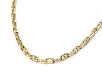 Anchor Link Chain - 2mm Anchor Link Chain in 14k Yellow Gold / fine jewelry / solid gold jewelry / layering chain / stacking necklace