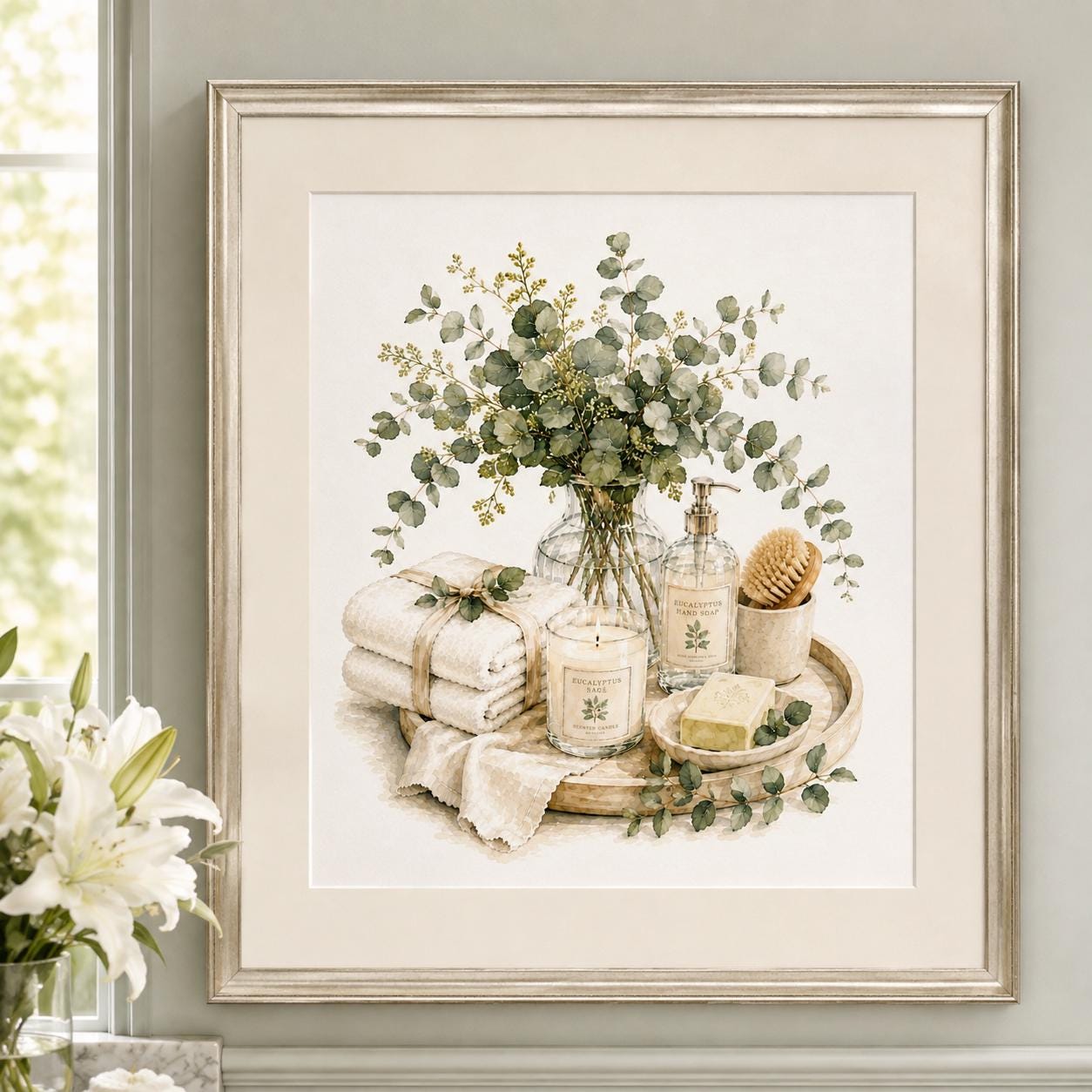 Sage Green Wall Decor for Bathroom - Etsy