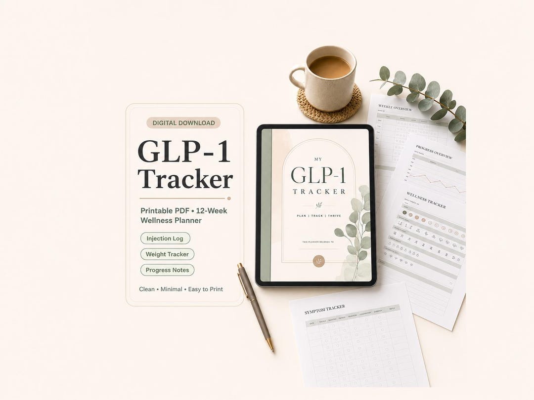 GLP-1 Tracker Printable Wellness Planner | Injection, Weight, Progress ...