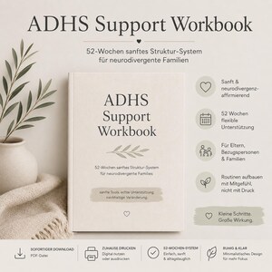 PrismaNeura Edition " Familienbande"-ADHD Support Workbook | 52-Week Gentle Structure System for Neurodivergent Families