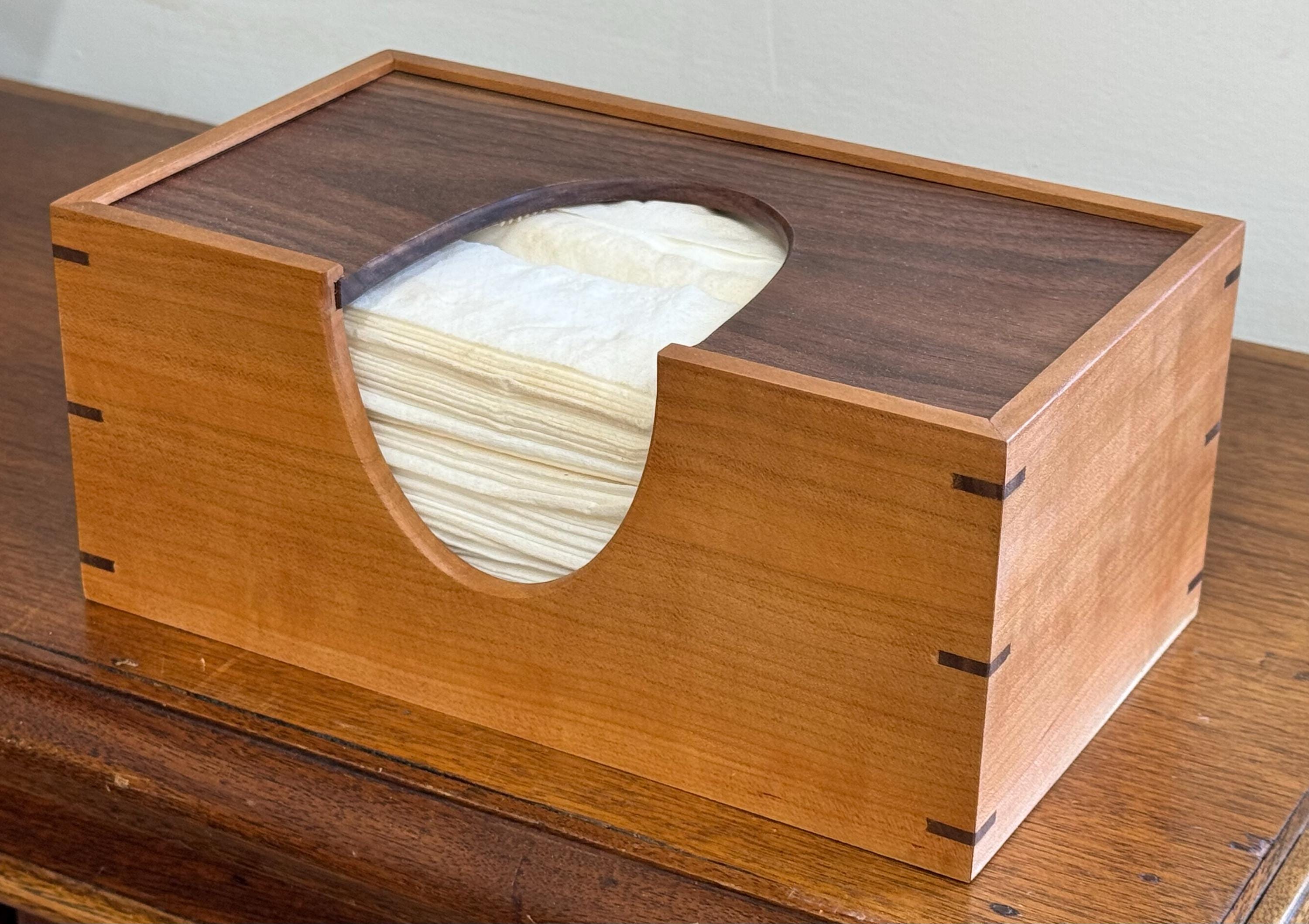 Puffs Tissue Box Cover - Standard Size - Made Out of Cherry