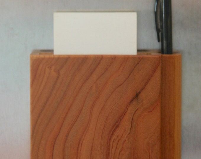 Wooden Grocery List Holder Handmade Out of Cherry Free Shpping