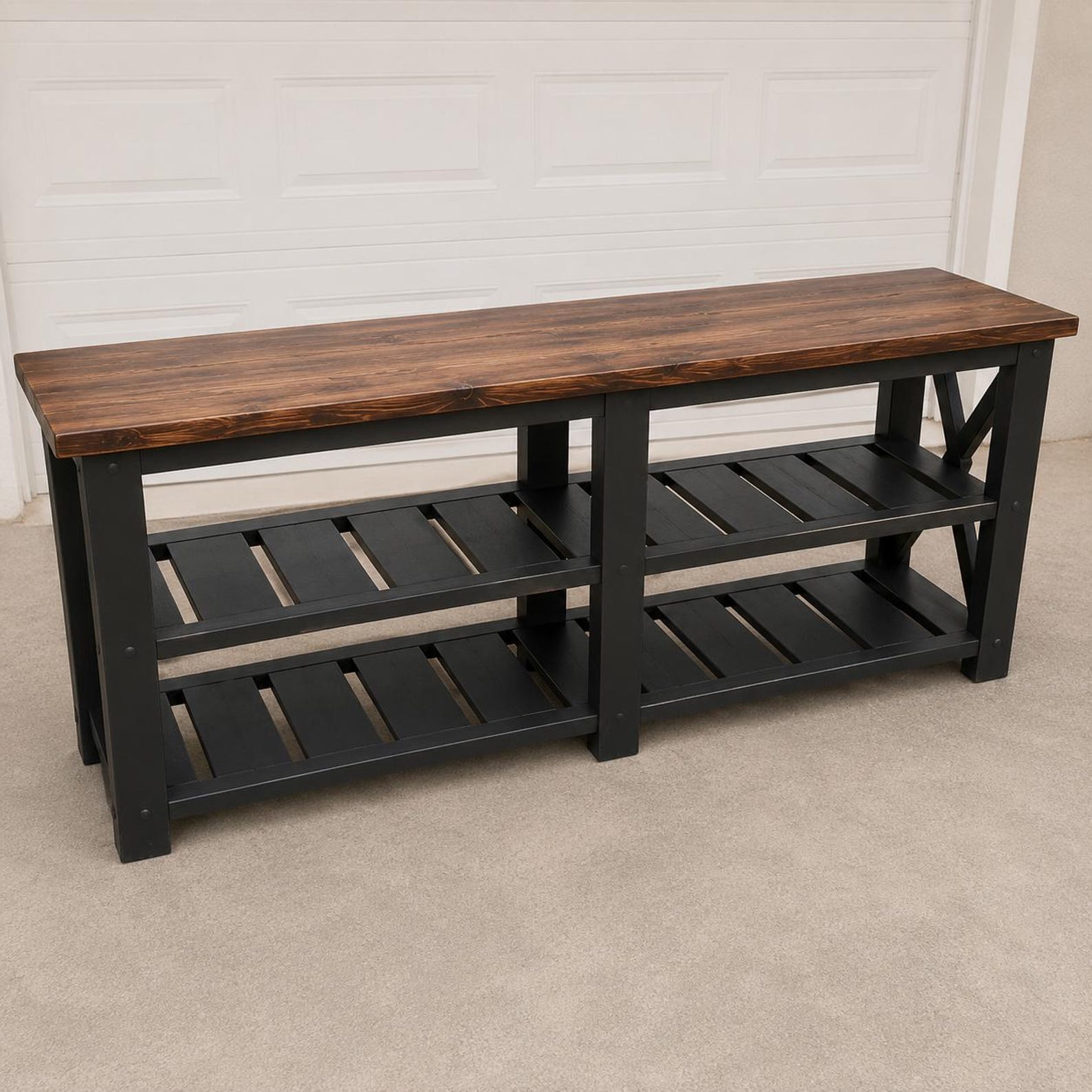 Farmhouse Console Table Plans PDF | DIY Sofa Table Woodworking Plans ...