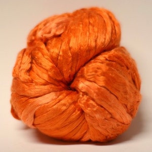 Mulberry Silk Top Pure Roving Hand Dyed Painted Cultivated Oriental Poppy 2-5