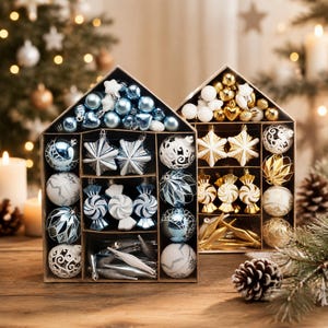 73-teiliges Weihnachtsbaumschmuck-Set, bruchsichere Kugeln, festlicher Hängeschmuck, Geschenkidee für den Weihnachtsbaum