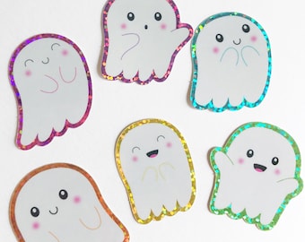 Cute Ghost Stickers Set | Halloween Stickers for Bullet Journal | Halloween Gifts for Kids |  Spooky Stickers Pack | Vinyl Decals