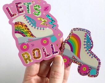 Disco Roller Girl Vinyl Sticker Mouse
