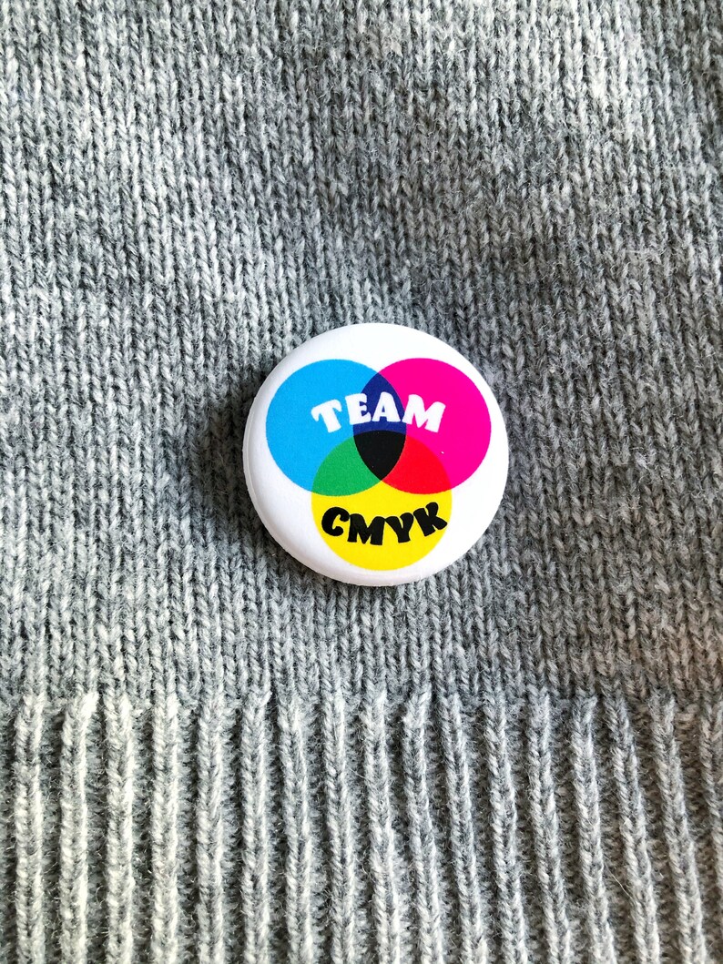 ux Designer Gift UI Team RGB Team CMYK Graphic Designer Button Set Artist Pinback Badge Web Designer Typography Joke Illustrator Digital