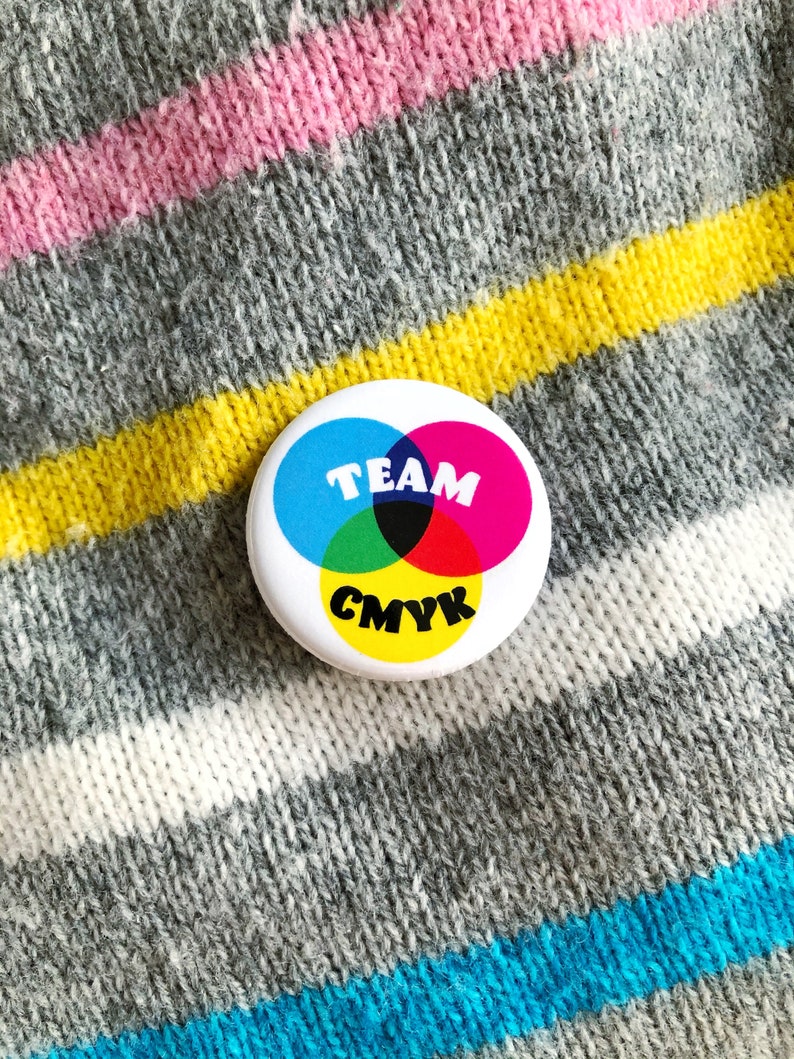 ux Designer Gift UI Team RGB Team CMYK Graphic Designer Button Set Artist Pinback Badge Web Designer Typography Joke Illustrator Digital