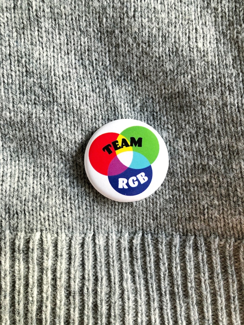 ux Designer Gift UI Team RGB Team CMYK Graphic Designer Button Set Artist Pinback Badge Web Designer Typography Joke Illustrator Digital