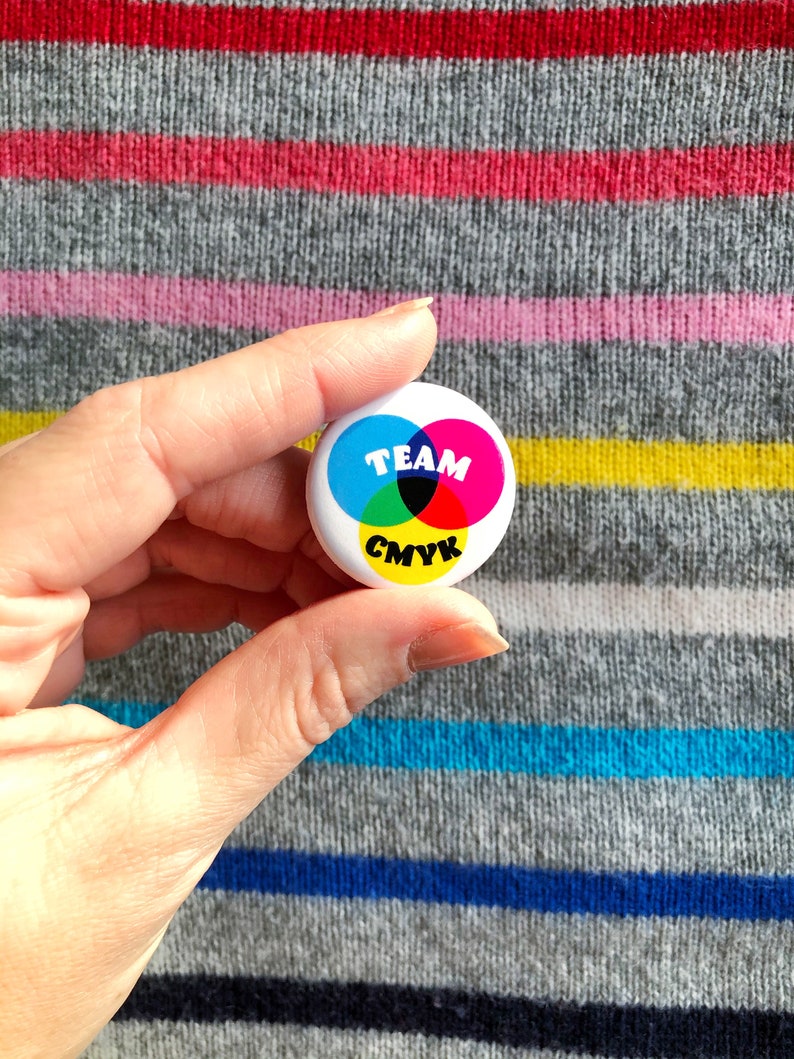 ux Designer Gift UI Team RGB Team CMYK Graphic Designer Button Set Artist Pinback Badge Web Designer Typography Joke Illustrator Digital
