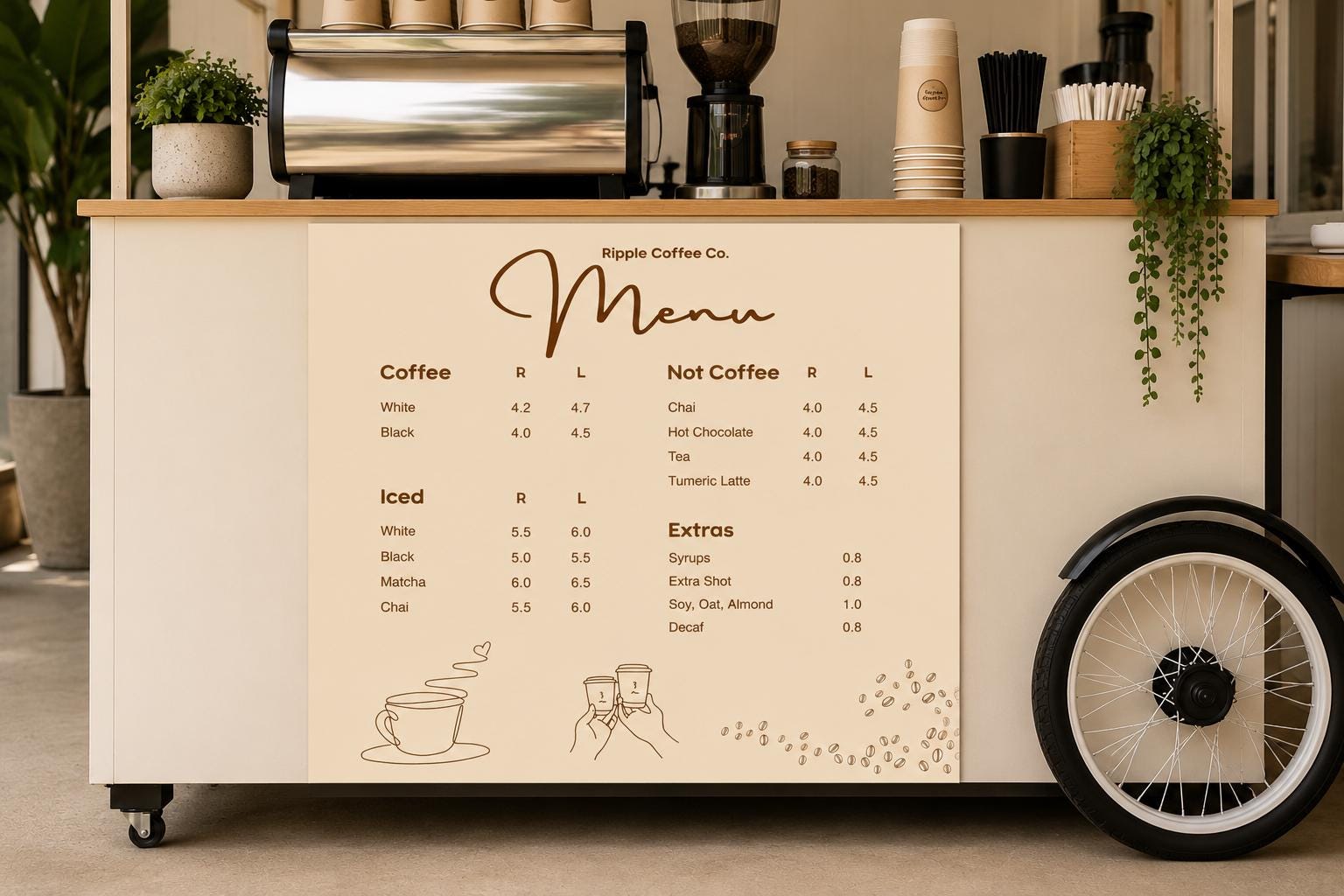 Free Create Cafe Menu Modern Café Menu Template | Editable Canva Restaurant Menu | Clean Food ...
