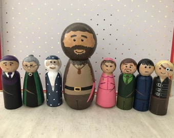 Hagrid inspired wooden peg toy