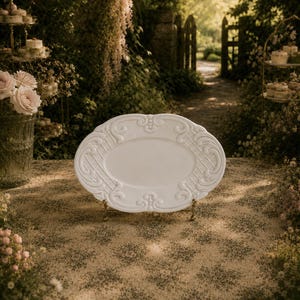 Vintage Embossed Small Oval Serving Dish | "The Cellar" Serveware Circa 2001