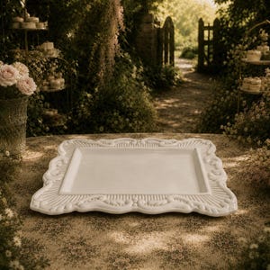 Vintage Embossed Rectangular Serving Platter | "The Cellar" Serveware Circa 2001