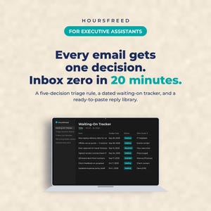 Modello Zero Notion per la casella di posta dell'assistente esecutivo / Sistema di smistamento email, monitoraggio dei follow-up e libreria di risposte
