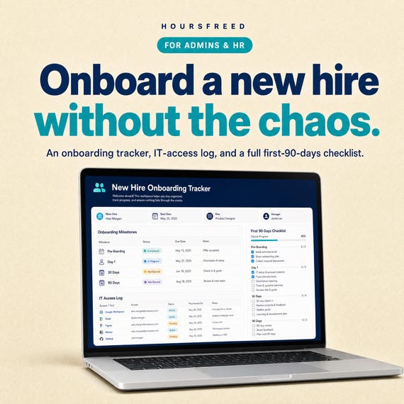 Employee Onboarding Notion Template | New Hire Checklist | Workflow System for HR & Admins | Onboarding Kit