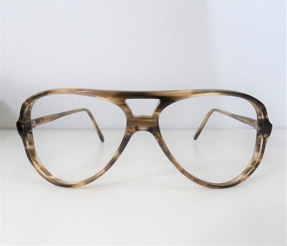 Brown Tortoise Shell Small Aviator Eyeglasses, Un… - image 1