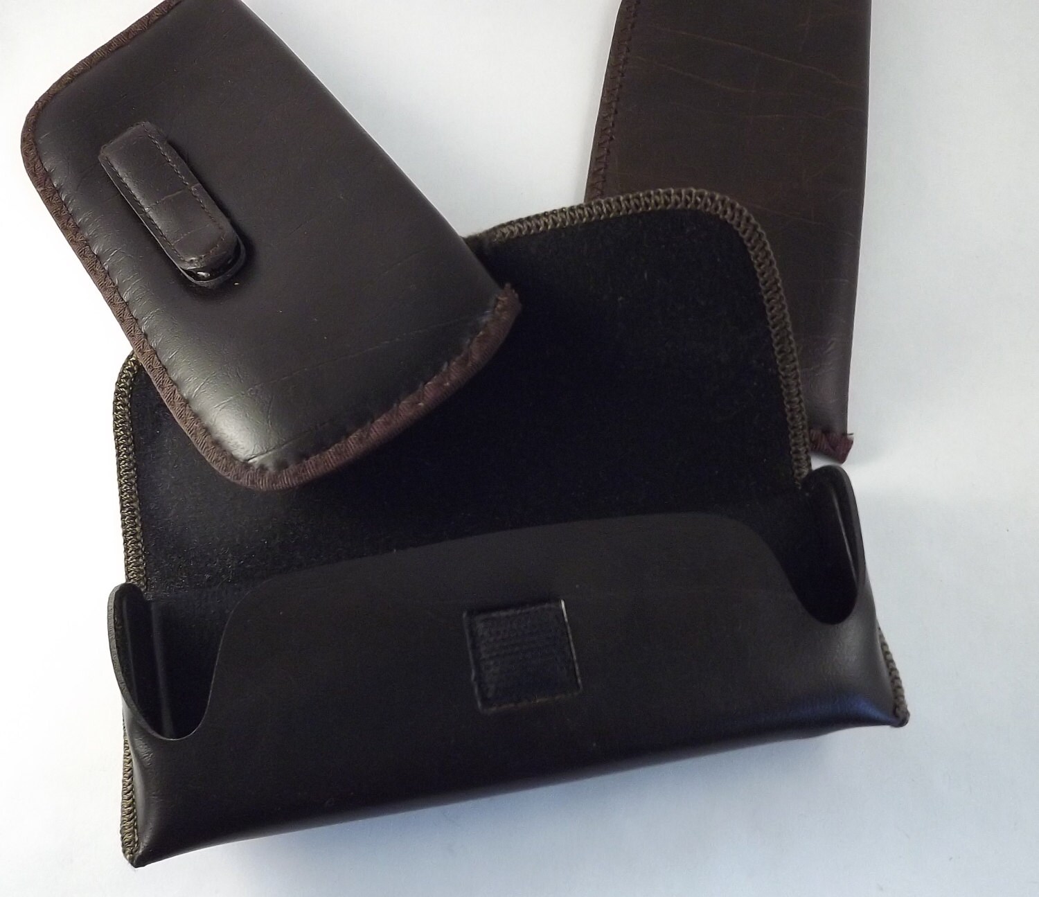 Mens Eyeglass Case Mens Clip On Eyeglasses Case Mens Brown Etsy