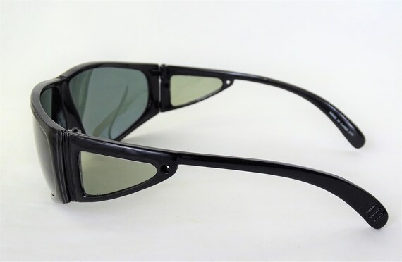 Big Black Cover Up Sunglassses, Wrap Around Side … - image 4