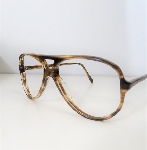 Brown Tortoise Shell Small Aviator Eyeglasses, Un… - image 2