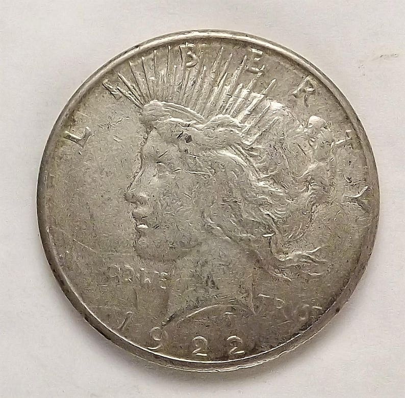 1922 Silver Dollar Coin Vintage 1922 s Silver Peace One | Etsy