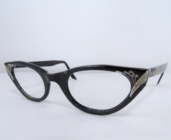Black Cat Eye Eyeglasses, Vintage Cat Eye Glasses,