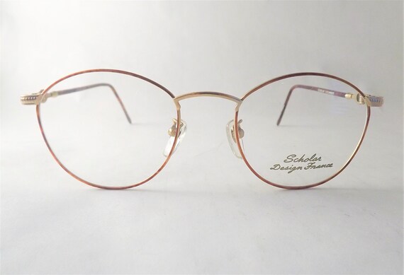 Vintage Women's Oval Copper Tortoise Shell Wire M… - image 2