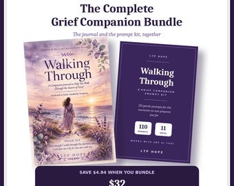 Christian Grief Journal & Prompt Kit Bundle, Scripture Reflection, Healing (Digital Download)
