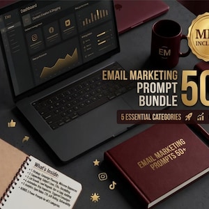Más de 50 sugerencias de marketing por correo electrónico de ChatGPT / Estrategia de redacción publicitaria / Automatización del crecimiento de listas / Análisis / Paquete de sugerencias de IA / MRR incluido