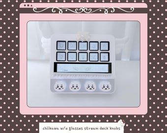 Chiikawa w/o Glasses Stream Deck Knobs – 3D Printed Custom Set
