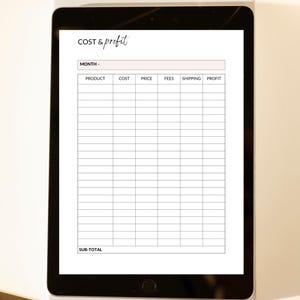 Bundel pdf-bundel zakelijke financiële planner, budgettracker kleine bedrijven, productgebaseerde businessplanner, financiële organisator Etsy-verkoper
