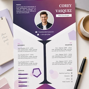 Modèle de CV pour développeur Web | CV développeur convivial ATS | CV ingénieur logiciel | CV Word modifiable | Modèle de CV de programmeur
