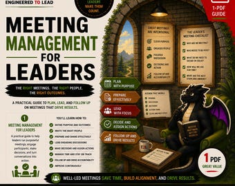 Stop Wasting Time in Meetings | Management & Leadership Guide | Meeting Management | PDF Instant Download
