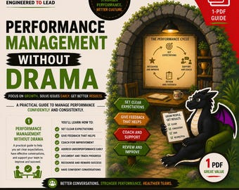 Performance Management Without Drama | A Managers Leadership Guide | Handle Underperformance With Confidence | PDF Instant Download