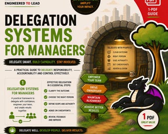 Delegation Systems for Managers | Leadership Guide | Build Team Capability | PDF Instant Download