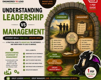 Leadership vs Management Guide for New Managers (PDF Download)