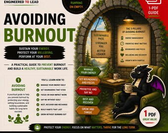 Avoiding Burnout for Managers | Leadership Guide | Sustainable Performance | New Manager PDF