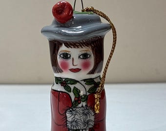 Adorno navideño Susan Paley Bella Casa By Ganz Bernadette de 7,6 cm de altura. MUY RARO.