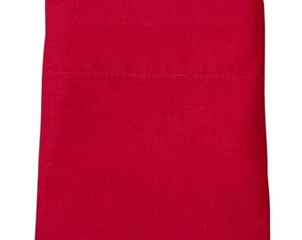 Sábana plana grande vintage Ralph Lauren roja de 94x78 cm, mezcla de algodón, estilo americano.
