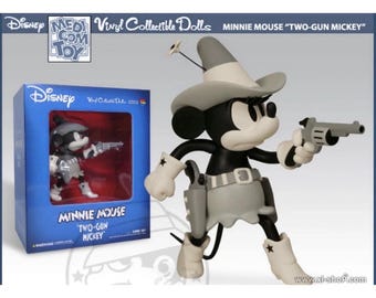 Figura coleccionable de vinilo de Disney Minnie Mouse Two Gun Mickey Medicom VCD