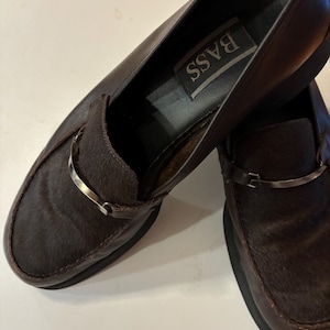 G.H. Bass Weejuns Carl Leather Black & Brown Slip on Loafers Size 10D Gh Bass Loafers - Etsy main image 4