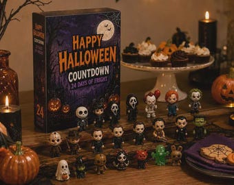 2026 Halloween Countdown Calendar, 24 Mini Collectible Figures, Spooky Surprise Toy (Kids Gift)