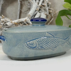 Pentola per aringhe Marzi & Remy, pentola per pesce, terrina per pesce, terrina - Ceramica - Westerwald Fine Stoneware MR