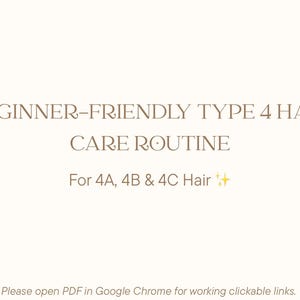 Type 4 Hair Care Routine PDF | 4C 4B 4A Hair Guide | Beginner Natural Hair Care | Wash Day Routine
